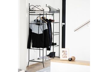 Relaxdays Country 5 Regale Schwarz Garderobe