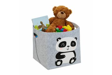 Relaxdays Filz Aufbewahrungskorb mit Tiermotiv