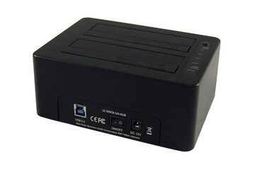 LC-Power LC-DOCK-U3-HUB Speicherlaufwerk-Docking-Station USB 3.2 Gen 1 (3.1 Gen 1) Type-B Schwarz