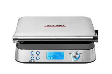 Gastroback Advanced Control Black Edition 2 Waffel(n) 1600 W Edelstahl