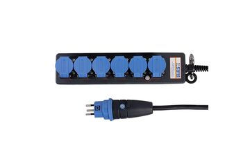 Steffen 50 00065 Verlängerungskabel 5 m 6 AC-Ausgänge Drinnen/Draußen Anthrazit, Grau