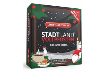 Denkriesen SL3012 Brettspiel Stadt Land Vollpfosten Kartenspiel | Christmas Edition 30 min Kartenspiel Party