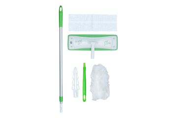 CREaCLEAN 54050 Mopp Aluminium, Polyester, Polyethylen, Gummi, Polypropylen (PP) Trocken Aluminium, Grün