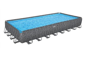 Bestway APX 365 Gerahmter Pool Rechteckig 52231 l Grau