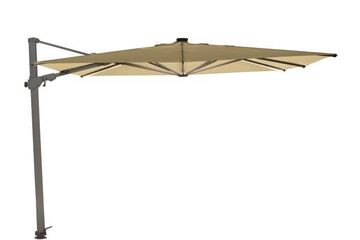 Suncomfort by Glatz Varioflex Solar LED Balkonschirm Quadratisch Naturfarben, Farbe: Naturfarben