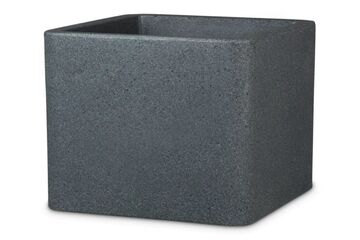 Scheurich Alea 140 Draußen Topfpflanzer Freistehend Kunststoff Schwarz, Granit