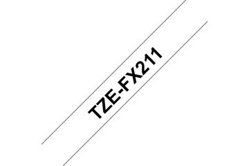 Brother TZE-FX211 Etiketten erstellendes Band Schwarz auf weiss