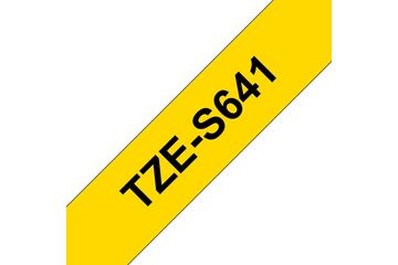 Brother TZE-S641 Etiketten erstellendes Band Schwarz auf gelb TZ