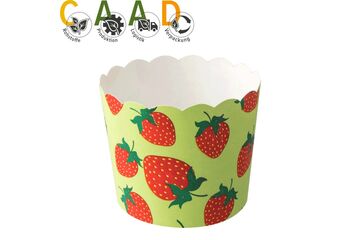 Demmler Eis- und Muffinbecher Erdbeere, aufgestellt, Farbe: Grün