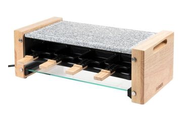 Furber. F00796 Raclette Grill 8 Person(en) 1200 W Schwarz, Marmorfarbe, Holz