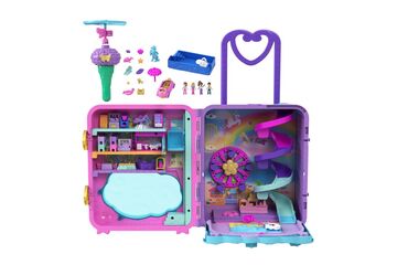 Polly Pocket Puppen Pollyville Urlaub im Rollkoffer Spielset