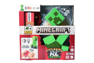 Minecraft explodierender ferngesteuerter Creeper mit Lichtern und Geräuschen, 10 Explosionspartikel und DLC-Code