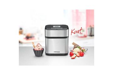 Rommelsbacher IM 12 Eismaschine Traditionelle Eismaschine 1,5 l Schwarz, Edelstahl