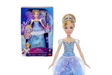 Disney Princess , Cinderella-Modepuppe im bezaubernden Ballkleid mit Licht und Geräuschen, vom Film inspiriert
