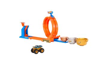 Hot Wheels Monster Trucks Loop & Flip Trophy Challenge-Spielset und Die-Cast-Bigfoot Spielzeugtruck