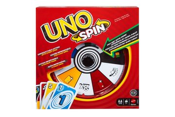 Mattel Games UNO Spin Kartenspiel für Kinder, Erwachsene und Spieleabende mit der Familie, klassisches Spiel mit Drehscheibe