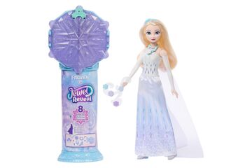 Disney Frozen Disney Die Eiskönigin Jewel Reveal Elsa-Modepuppe mit 8 Überraschungen wie Juwelenbox und 10 Zubehörteilen