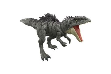 Jurassic World Kolossale Beißattacke Giganotosaurus-Dinosaurierfigur mit Beißangriff in mehrere Richtungen