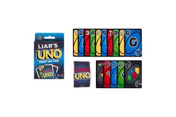 Mattel Games Liar‘s UNO Kartenspiel für Erwachsene, Kinder, Familien, Partys und Spieleabende, Tricks und Bluffs