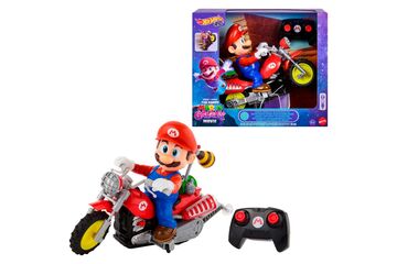Hot Wheels Ferngesteuertes Mario Kart Wheelie Motocross, batteriebetriebenes Fahrzeug mit Fernbedienung