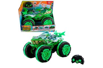 Hot Wheels Monster Trucks All-Terrain Great Bite mit Fernsteuerung, Spielzeug mit Fernbedienung, fährt an Land und im Wasser