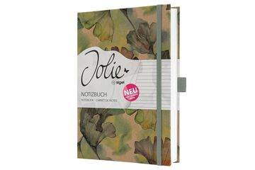 JOLIE JN857 Notizbuch , Pure Ginkgo, ca. A5, liniert, Farbe: Schwarz, Braun