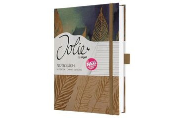 JOLIE JN859 Notizbuch , Pure Feathers, ca. A5, liniert, Farbe: Blau, Braun, Gold