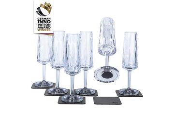 Silwy Magnet-Kunststoffgläser SEKT (6er Set) Hightech