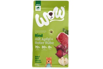 WOW.Pet WDA1000BE Hunde-Trockenfutter 1 kg Adult Apfel, Rind, Rote Bete