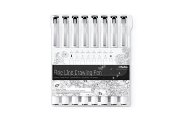 Ohuhu Y30-80600-28 Fineliner Schwarz 8 Stück(e)