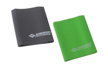 Schildkröt Fitness 960220 Übungsband Light resistance - Medium resistance Thermoplastisches Elastomer (TPE) Grün, Grau