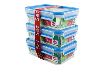 EMSA CLIP & CLOSE Frischhaltedosen 3er Set, 3 x 1,0 l 508558