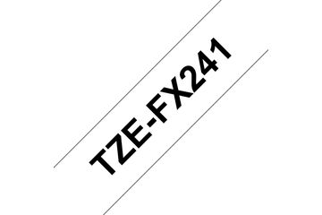 Brother TZE-FX241 Etiketten erstellendes Band Schwarz auf weiss TZ