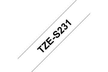 Brother TZE-S231 Etiketten erstellendes Band Schwarz auf weiss TZ