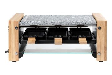 Furber. F00795 Raclette Grill 6 Person(en) 900 W Schwarz, Marmorfarbe, Holz