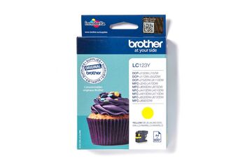 Brother LC123Y Druckerpatrone 1 Stück(e) Original Hohe (XL-) Ausbeute Gelb