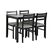 AC Design Esstisch-Set Alicante Inkl. 4 Stühlen, Schwarz