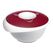 Westmark Rührschüssel mit Spritzschutz, rot, 28.5x27x14cm, 3.5 lt