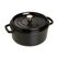 Staub Cocotte 22cm, rund, Schwarz, Gusseisen 2.6l