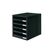 HAN Schubladenbox A4 Schrank-Set, Schwarz