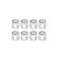 Westmark 8er Set 45ml eckig Gläser, m. Deckel silber 43 mm