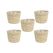 CHALET Blumentopf Ingmar 5er Set Seegras, Grösse: 13x13x10cm (LxBxH)
