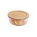 Kesper Aufbewahrungsglas Bambusdeckel Rund, 17 x 17 x 7 cm