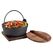 NOUVEL Hot Pan aus Guss mit Deckel 3-teilig, ø 18 cm