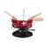 Nouvel Käsefondue Set CH-Kreuz 9 teilig, für 6 Per, Ø 22cm, Emaille indukt