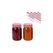 relaxdays Einmachgläser Rot/Weiss 25 Stück, 400 ml