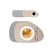 relaxdays Tischs./Unters. 12-teilig oval 6 Tischset/6 Glasuntersetzer, Grau/Beige