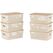 relaxdays Aufbewahrungsbox mit Deckel 6er Set, Weiss