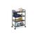 relaxdays Rollwagen mit 4 Ebenen Schwarz Traglast: 5 kg pro Ablage