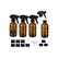 relaxdays Sprühflasche Braunglas 4er Set, 500 ml